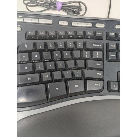 Microsoft 1048 KU-0462 X802610-001 Natural Ergonomic Keyboard 4000 v1.0 USB - Picture 3 of 6